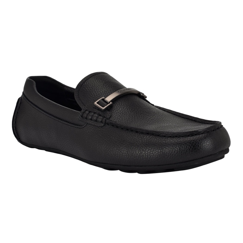 Calvin Klein Men's Otilis Casual Slip-On Loafers- Black Leather- Size 10M